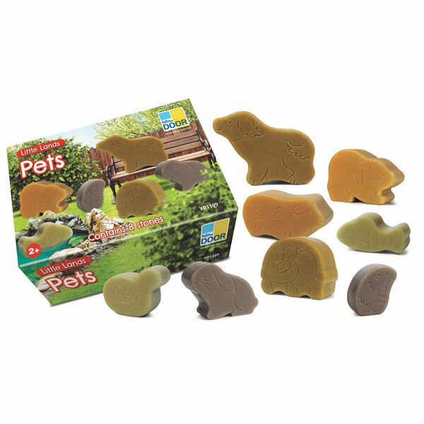 Yellow Door Little Lands, Pets, Set of 8 Stone Figures YUS1199